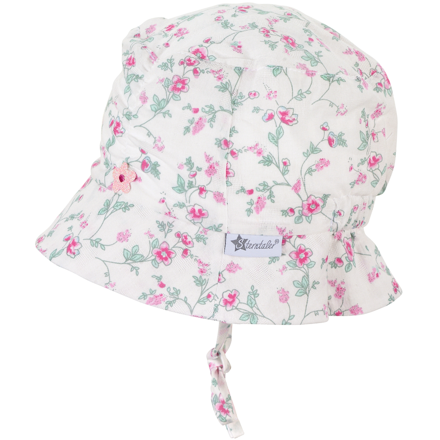 Sterntaler Kinderhut Blumen weiss