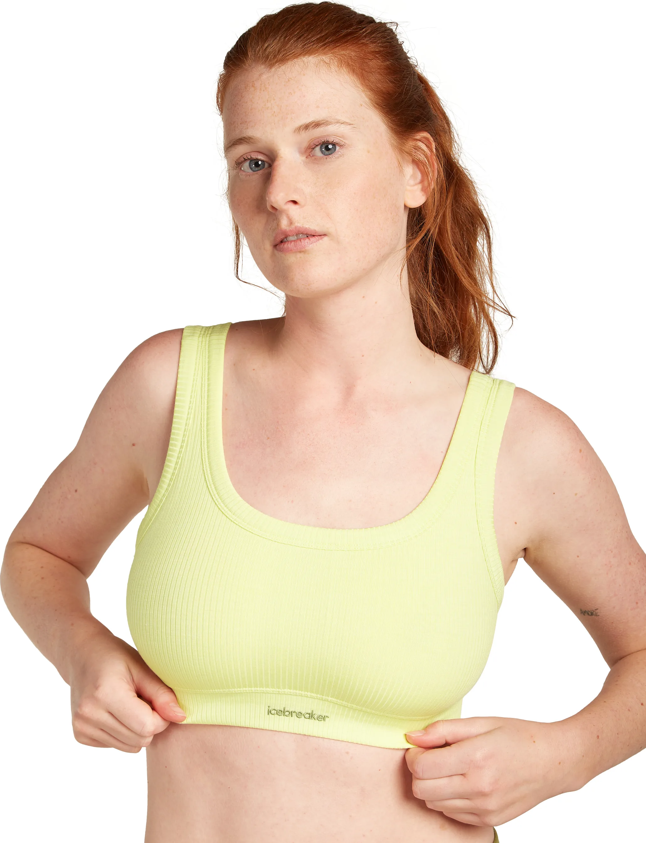 Icebreaker Women's Merino Rib Lotus Bra Citrine