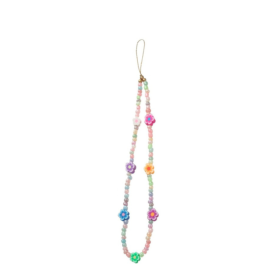 Universal Handy Kette Phone Charms Schmuck Anhänger Handgelenkschlaufe - Blumen Style 4