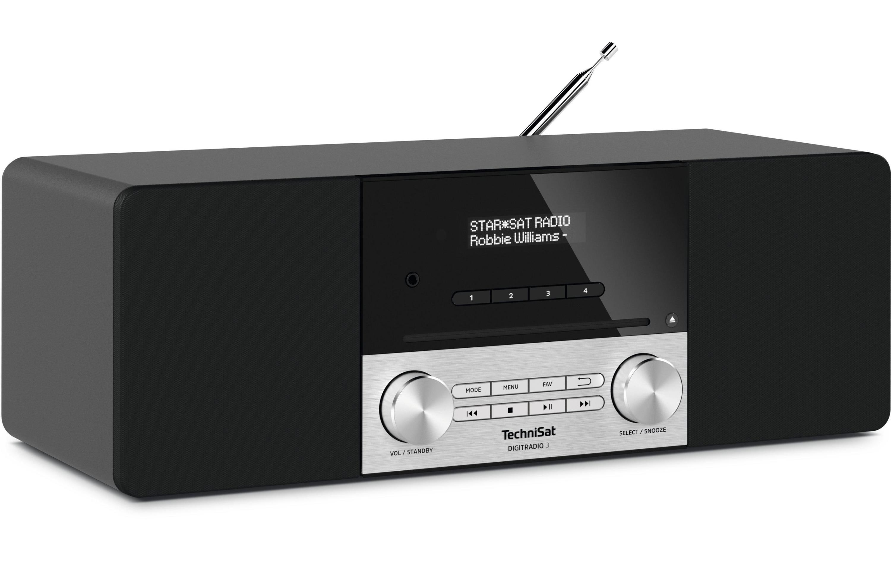DigitRadio 3 Schwarz-Silber<br>DAB+/UKW/CD-Stereoradio mit Bluetooth-Audiostreaming