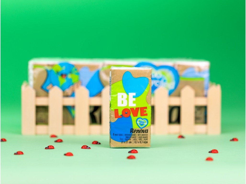LENÇOS RENOVA DE PAPEL 100% RECICLADO 10UN
