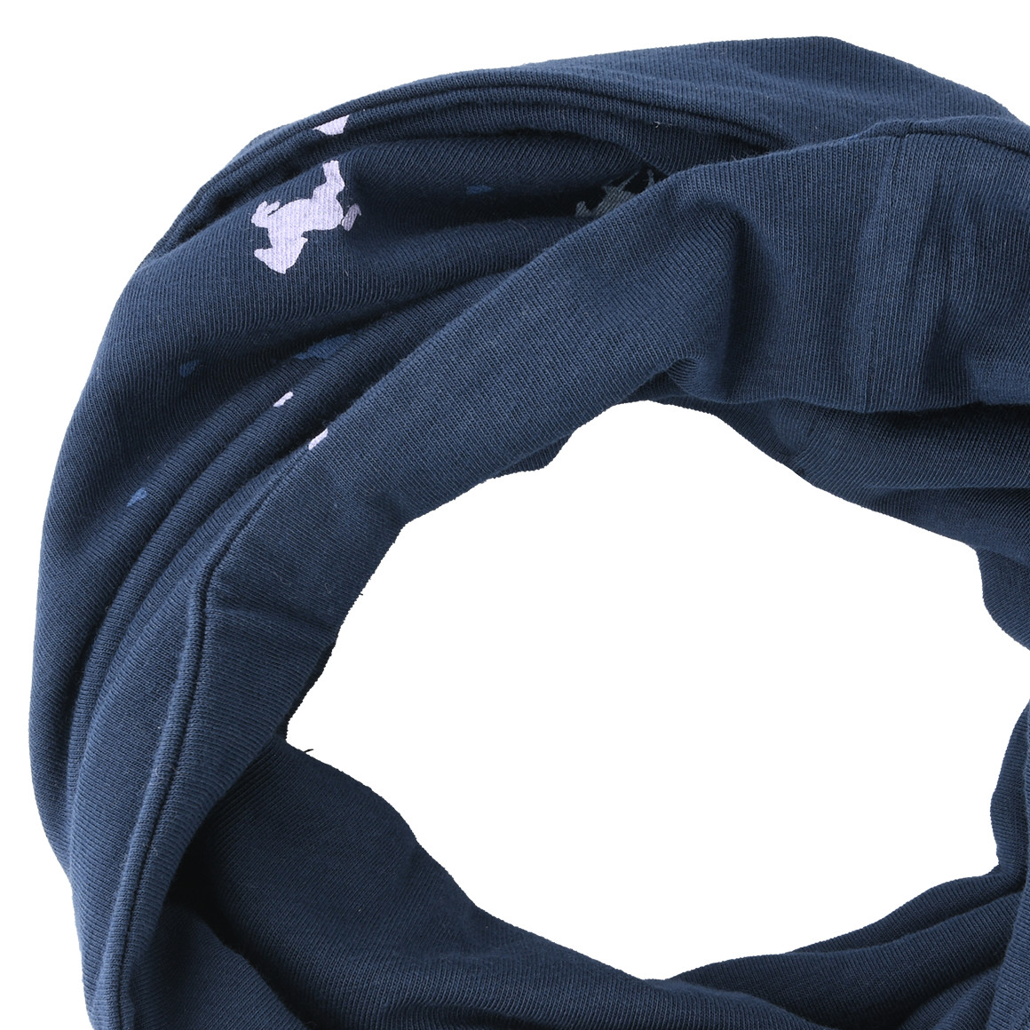 Yigga Mädchen Snood mit Pferde-Allover dunkelblau