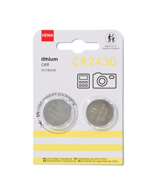 2 piles au lithium CR2430