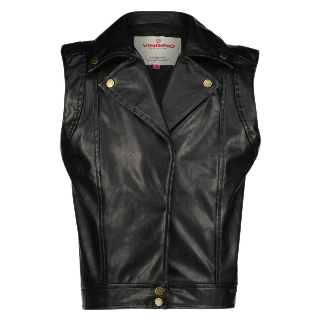 Vingino gilet met all over print zwart