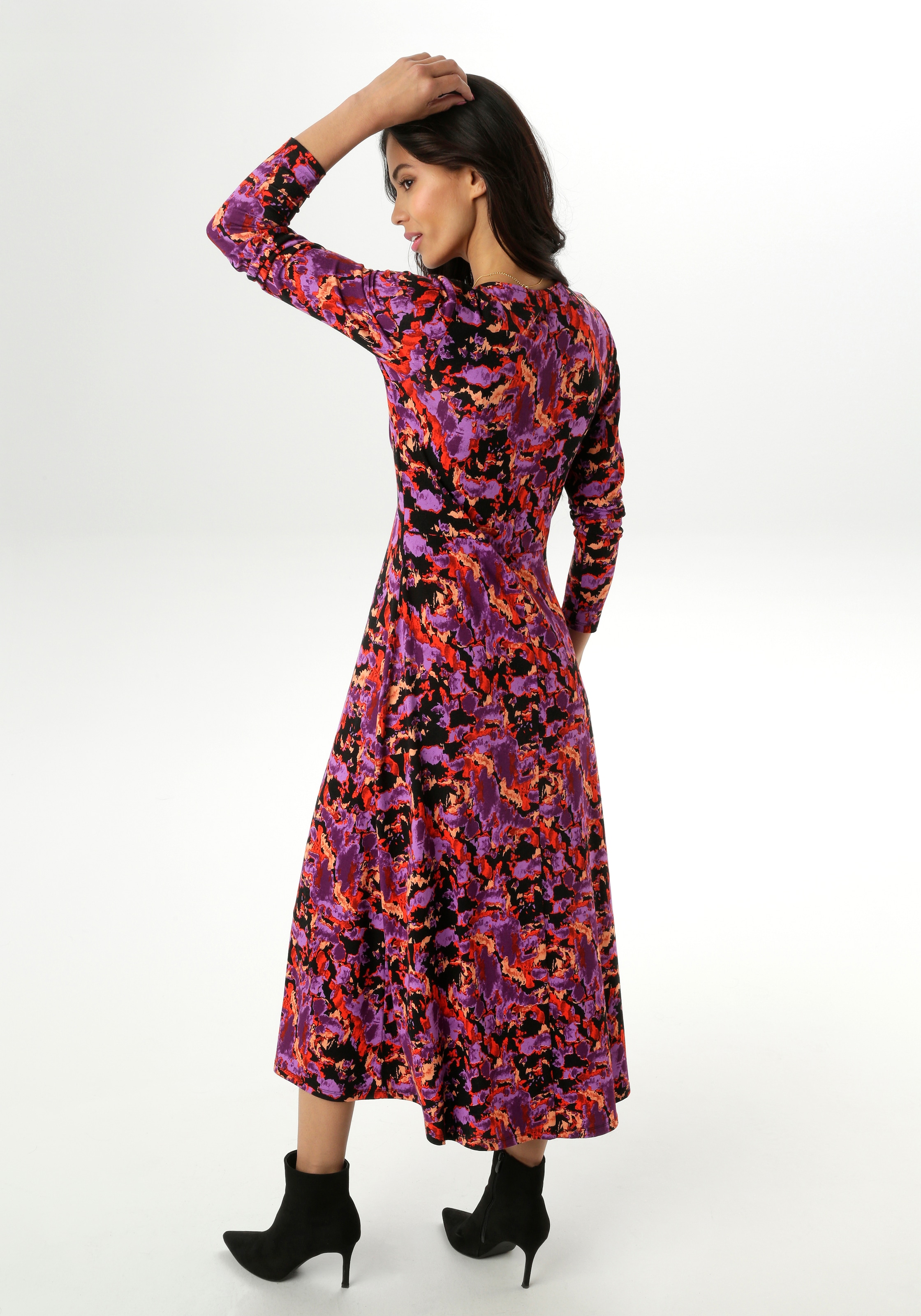 Aniston SELECTED Maxikleid mit V-Ausschnitt in Wickeloptik und Unterbrustnaht - NEUE KOLLEKTION