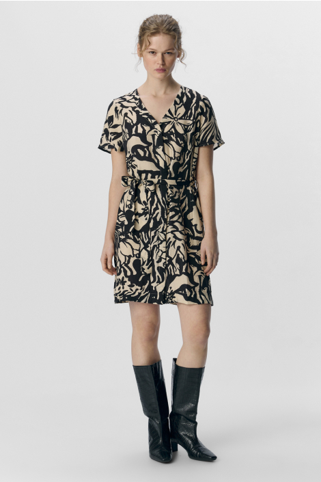 Object beige dames jurk