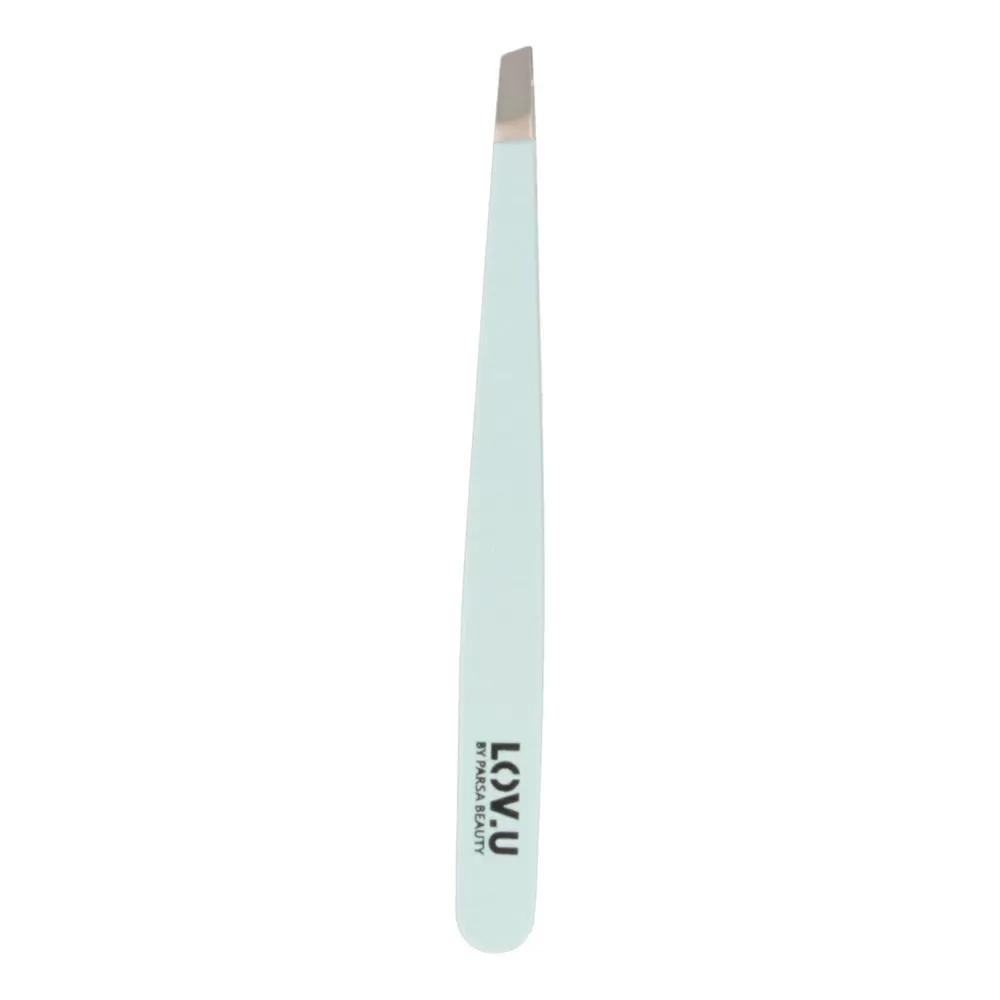 Parsa Beauty Lov.u Pincet Med Skrå Gribeflader Mint - 1 stk.