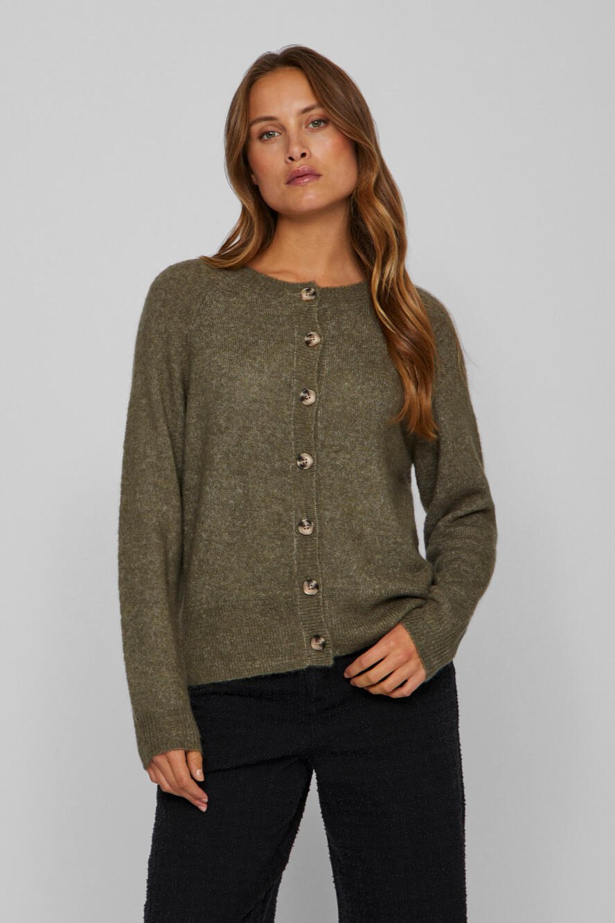 Vila  Vijulaja O-Neck L/S cardigan - Dusty Olive