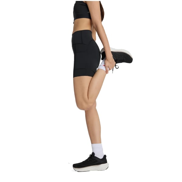 Short trail NEW BALANCE NB SLEEK POCKET HIGH RISE SHORT 6 IN W BLACK