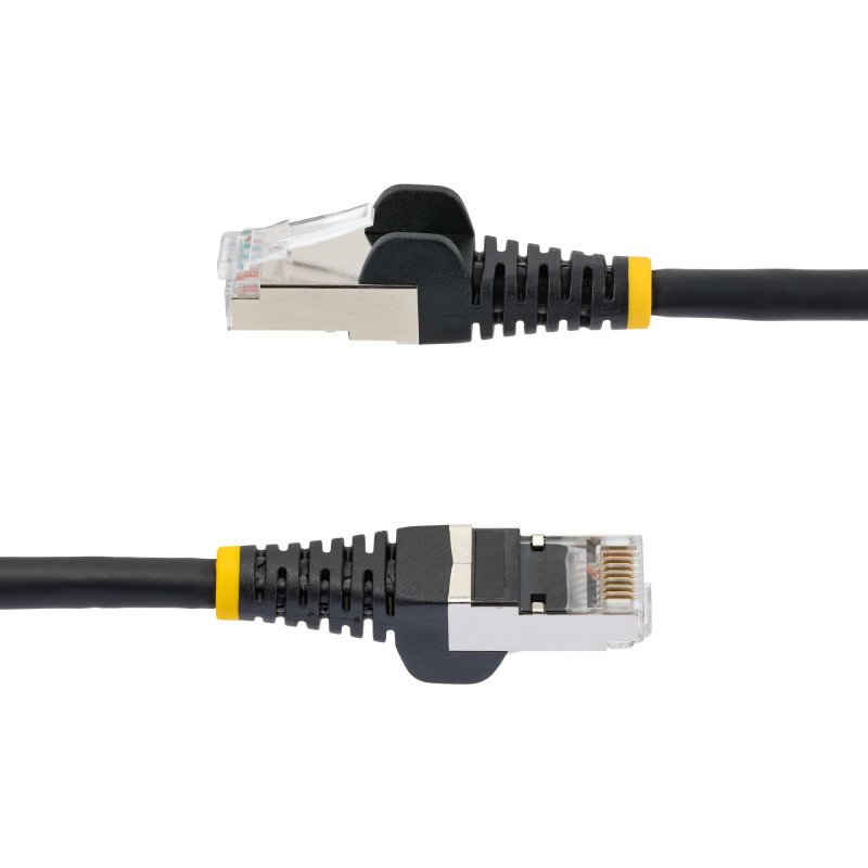StarTech.com Câble Ethernet CAT6a 5m - Low Smoke Zero Halogen (LSZH) - 10 Gigabit 500MHz 100W PoE RJ45 S/FTP Cordon de Raccordement Réseau Snagless Noir avec Décharge de Tension