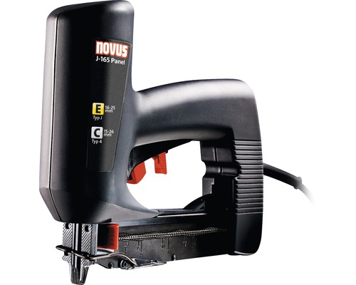 Novus elektrische nietmachine Novus J 165 EC paneelnietmachine voor smalle kroonnieten tot 26 mm en spijkers tot 25 mm