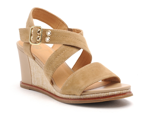 Fugitive nu pieds talons femme irlande beige