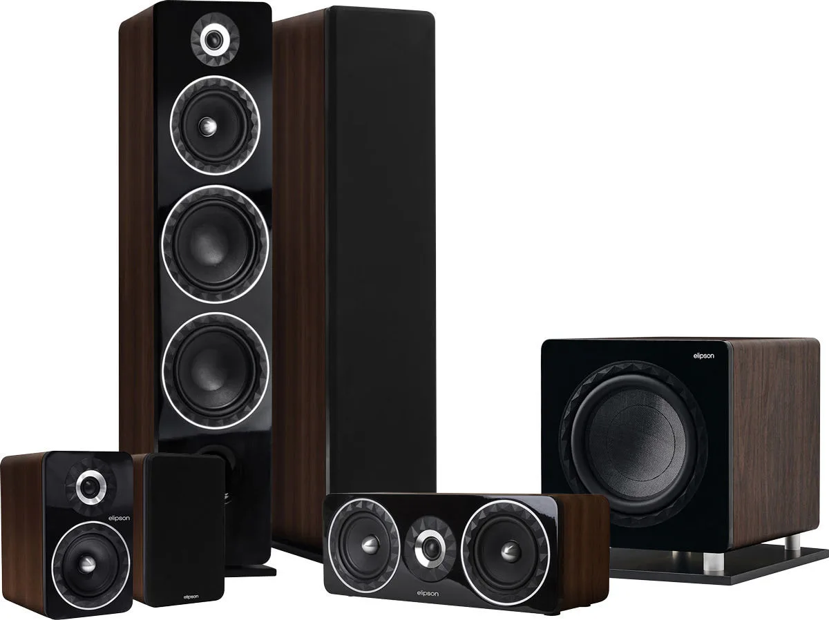 Elipson Prestige Facet HCM 24F6 5.1 Noyer Packs enceintes grand spectacle