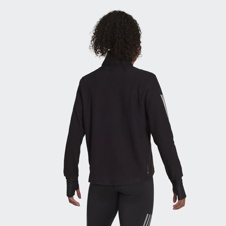 adidas Haut Running Own The Run 1/2 Zip - Noir/Blanc Femme