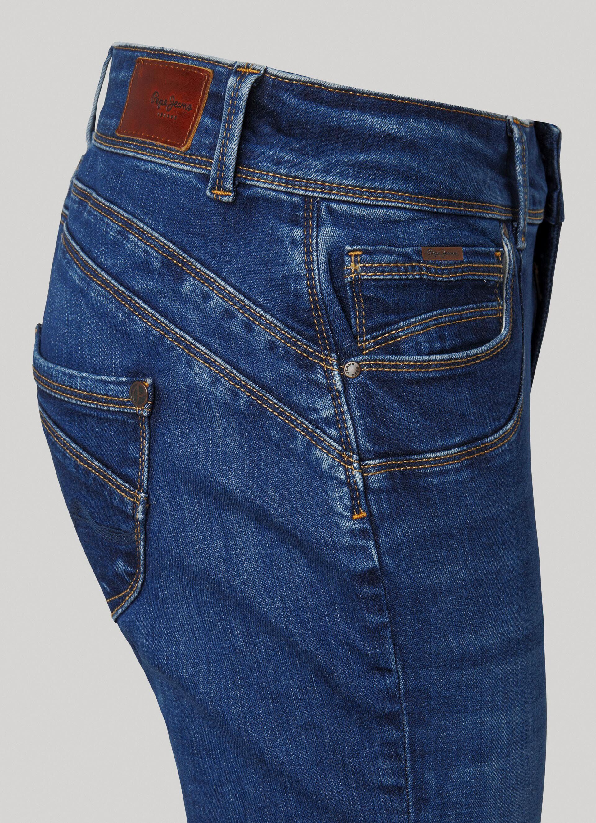 JEANS BROOKES FIT REGULAR TIRO MEDIO - denim