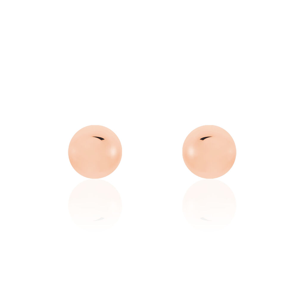 Boucles D'oreilles Puces Fidelia Boule Or Rose