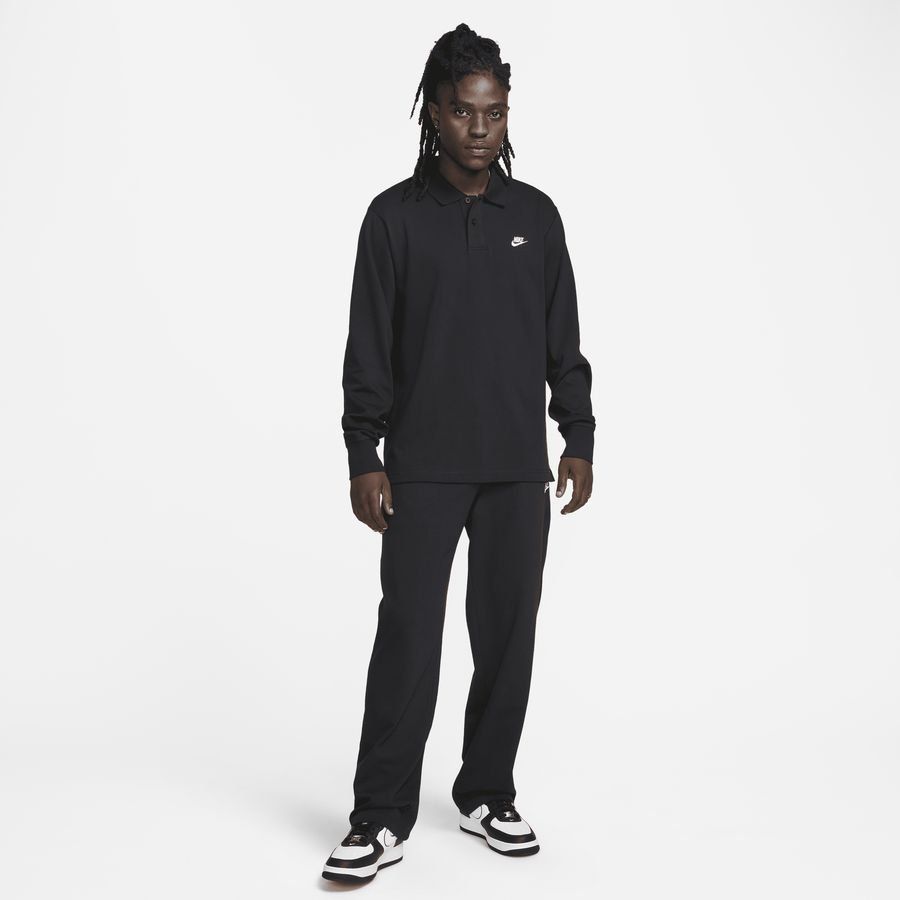 Nike Club Men's Long-Sleeve Knit Po BLACK/WHITE