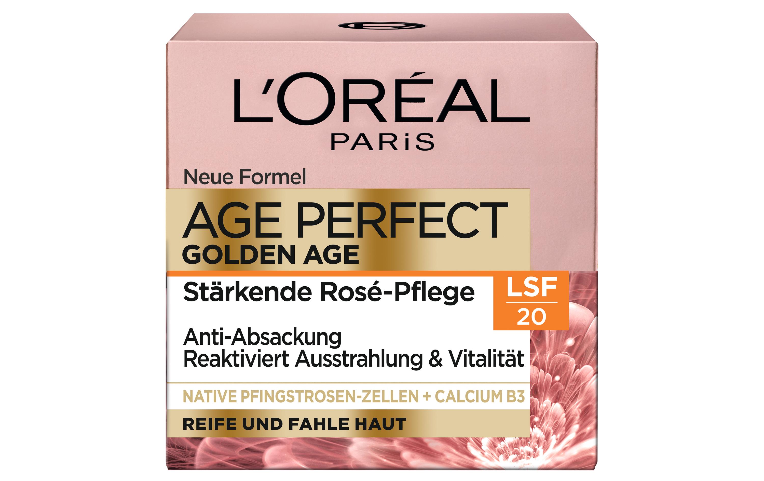 Tagescrème Age Perfect Golden Age Stärkend Rosé LSF 20 50 mlStärkende Tagespflege mit Lichtschutzfaktor (LSF) 20