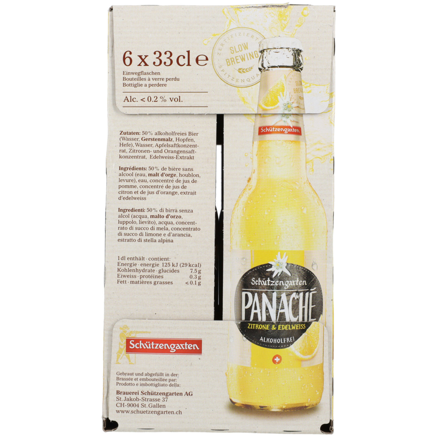 Schützengarten Panaché alkoholfrei 6x33cl -198cl