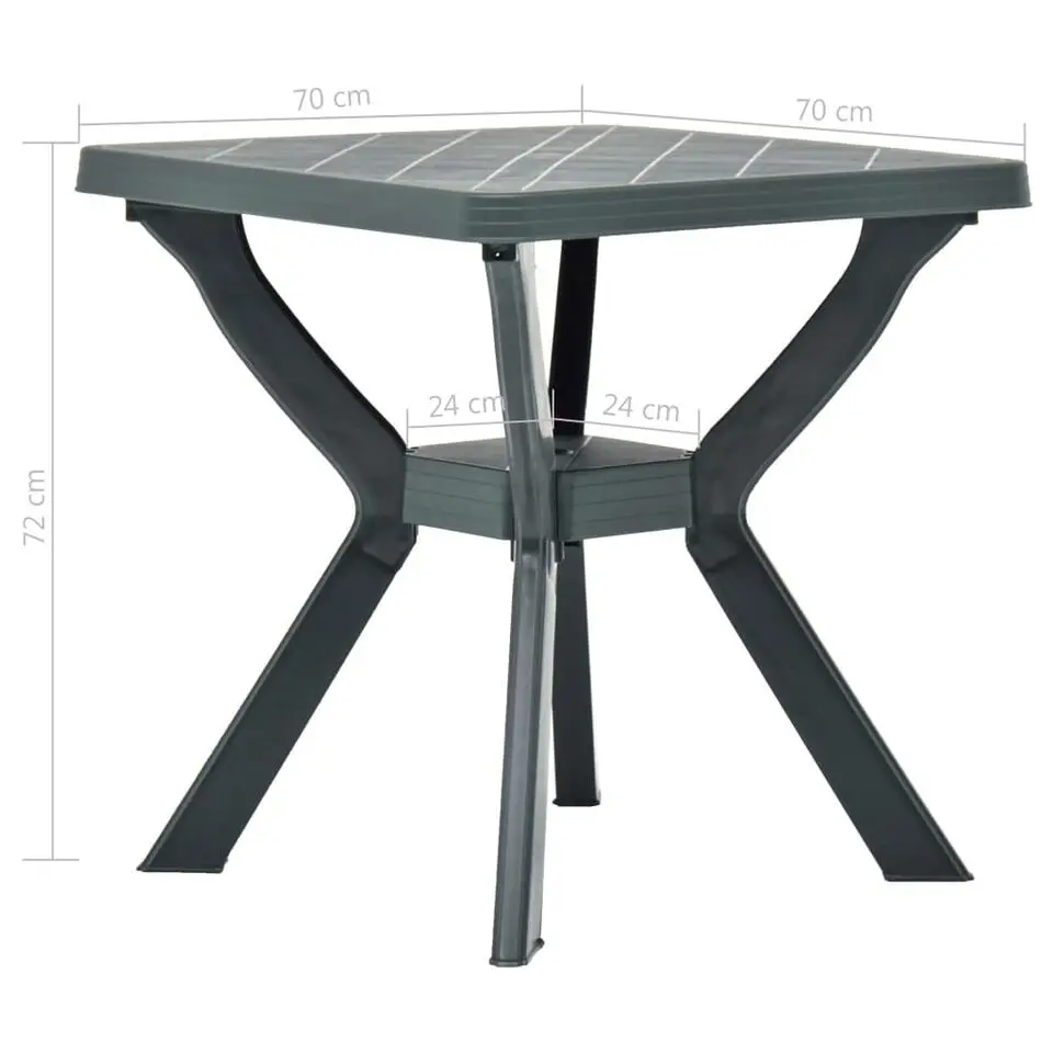 vidaXL - Tuintafel - Groen - Kunststof