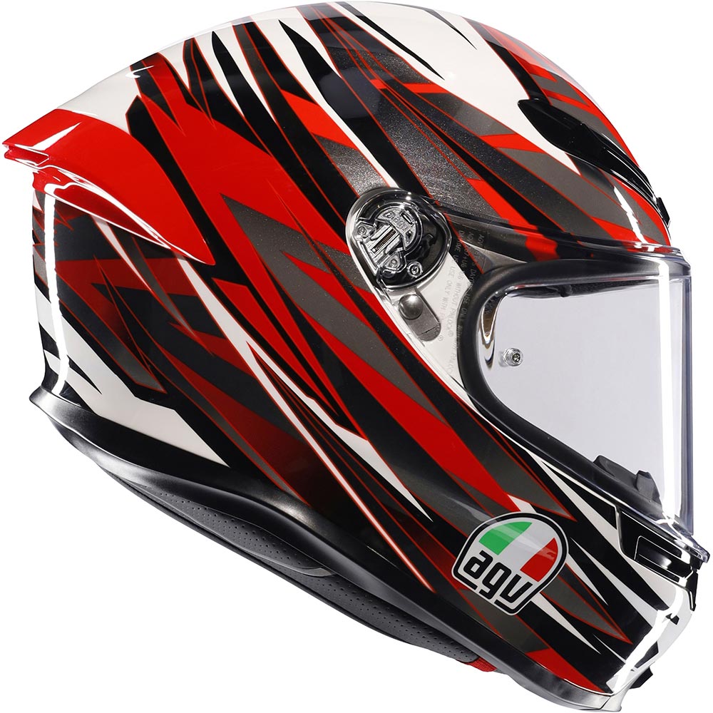 AGV - Casque K6 S Reeval Blanc / Rouge / Gris