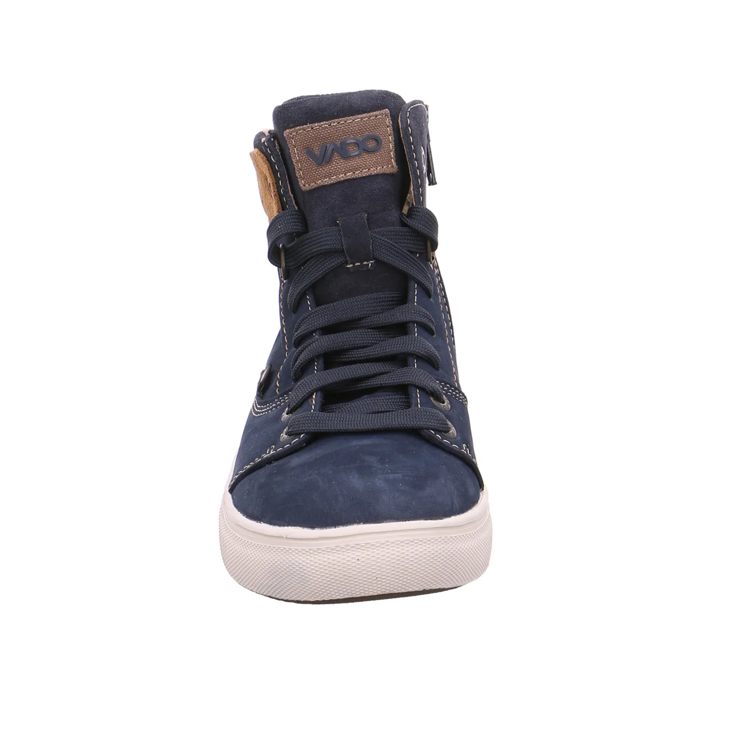 VADO Jungen-Winter-Bottine Blau Leder  Winter-Sneaker high