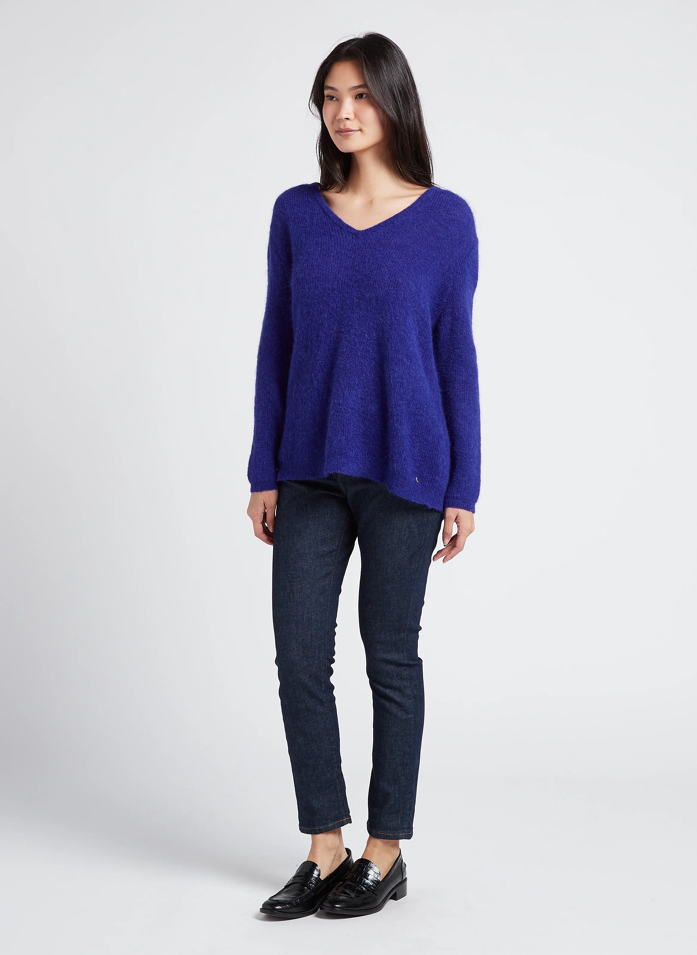 CRYSTAL - Jean slim en coton mélangé | Bleu