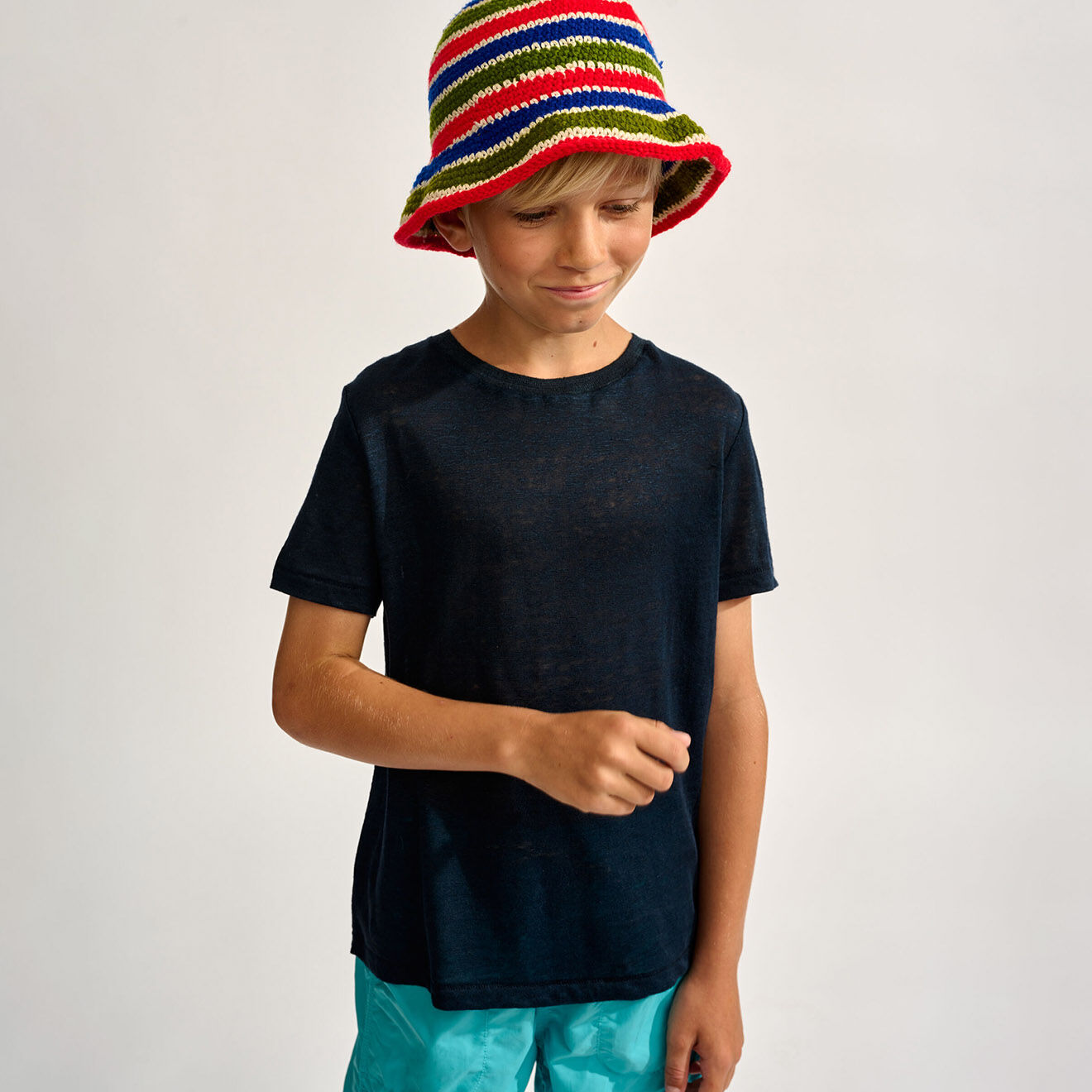 Bellerose T-Shirt 100% Lin Mogo  marine