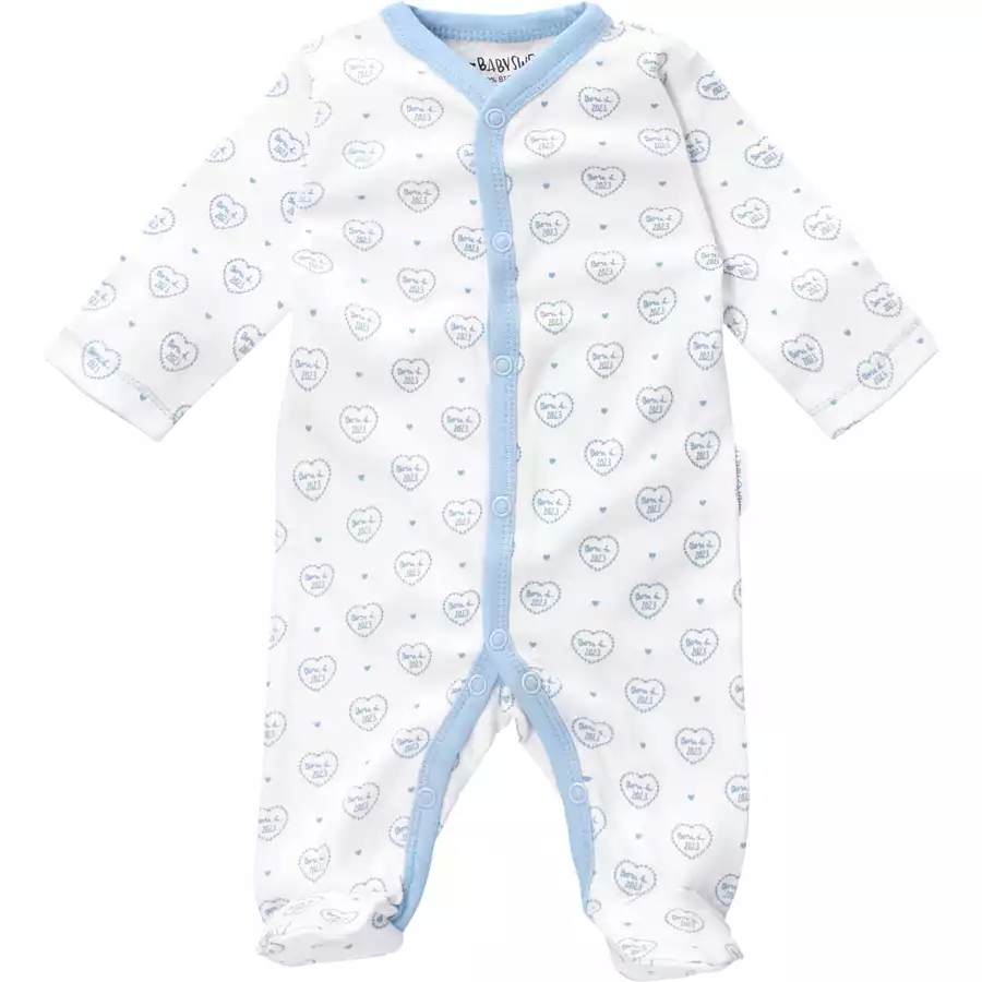 Baby Sweets 2 Bodys Langarm Born in 2023 blau weiß