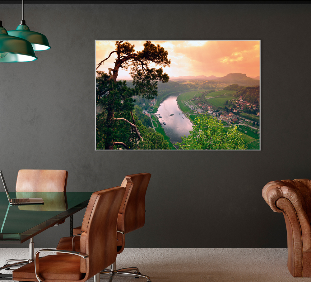 Akustikbild ELBE BEI RATHEN 80x120cm, 7kg