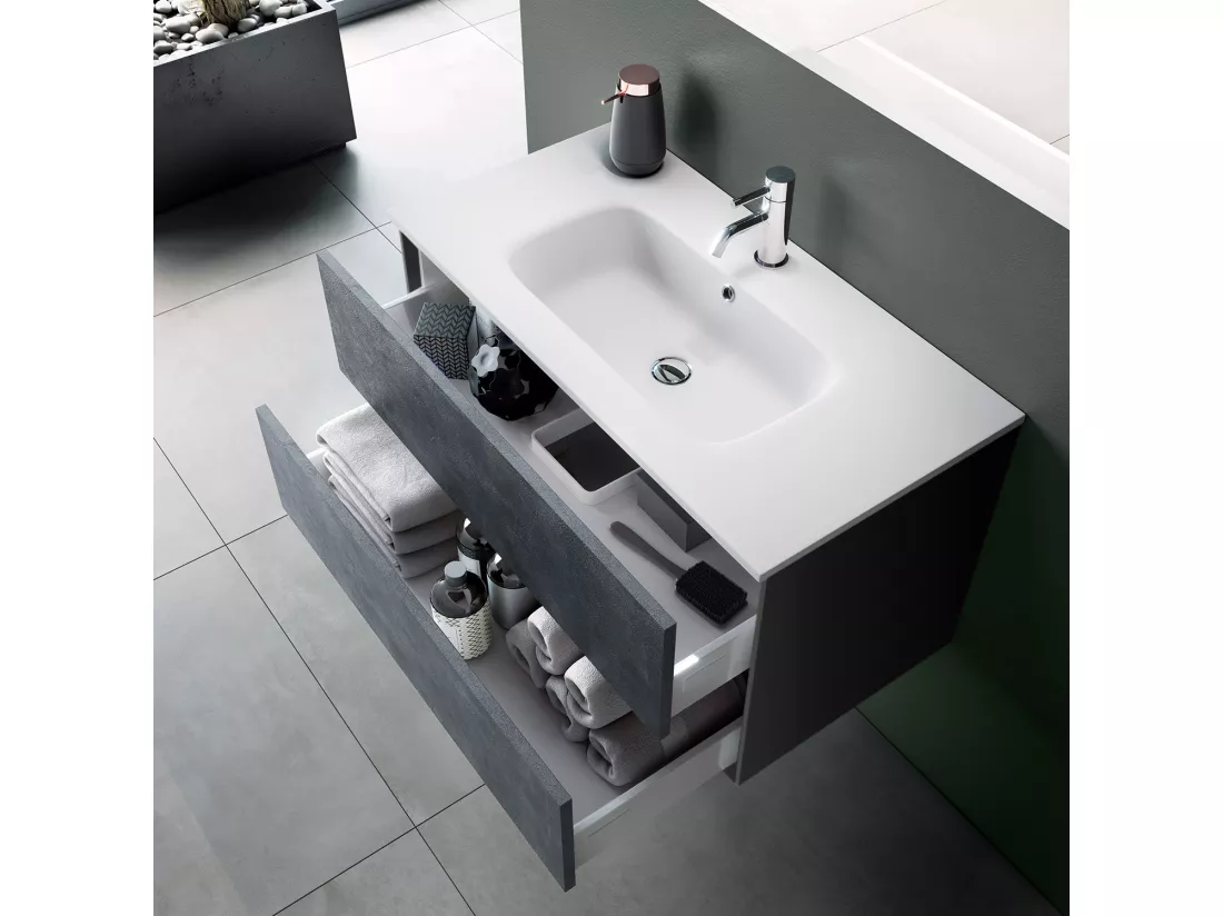 Ensemble de salle de bain 4 pièces IGEA blue pierre