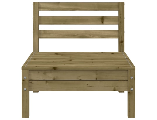 VIDAXL - Canapé de jardin 3 places avec repose-pieds bois pin imprégn...