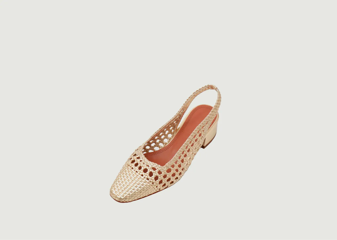 Ballerines slingbacks en cuir tressé Nova Tarragona Souliers Martinez