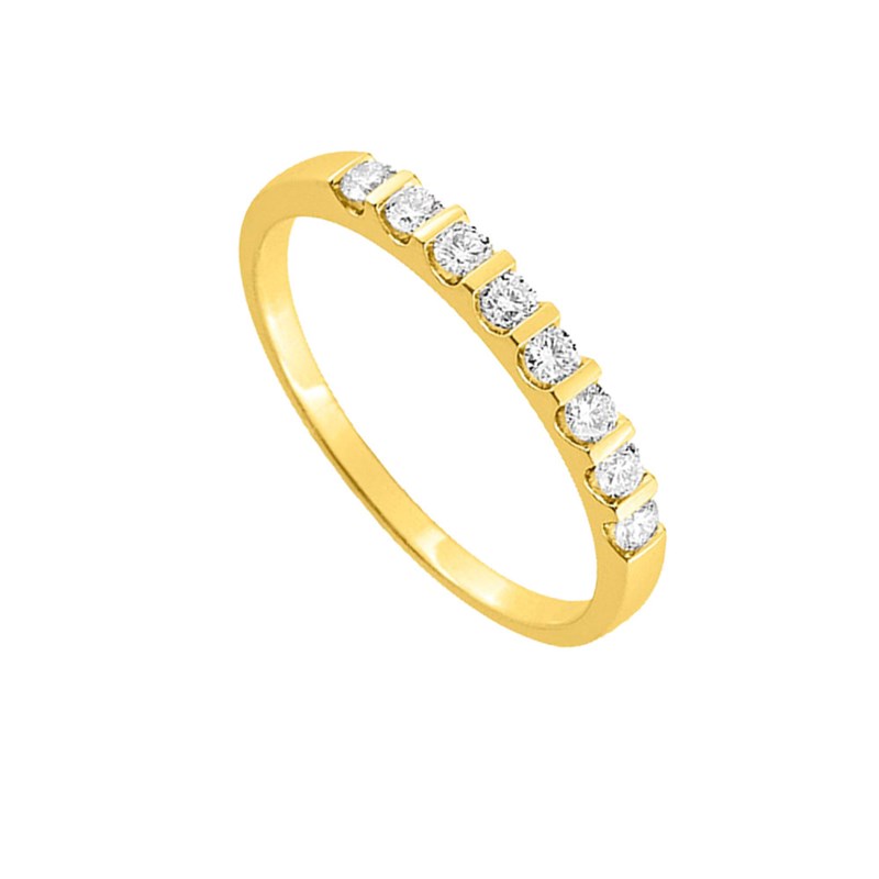 Bague Femme - Or 18 Carats - Diamant 0.25 Carats