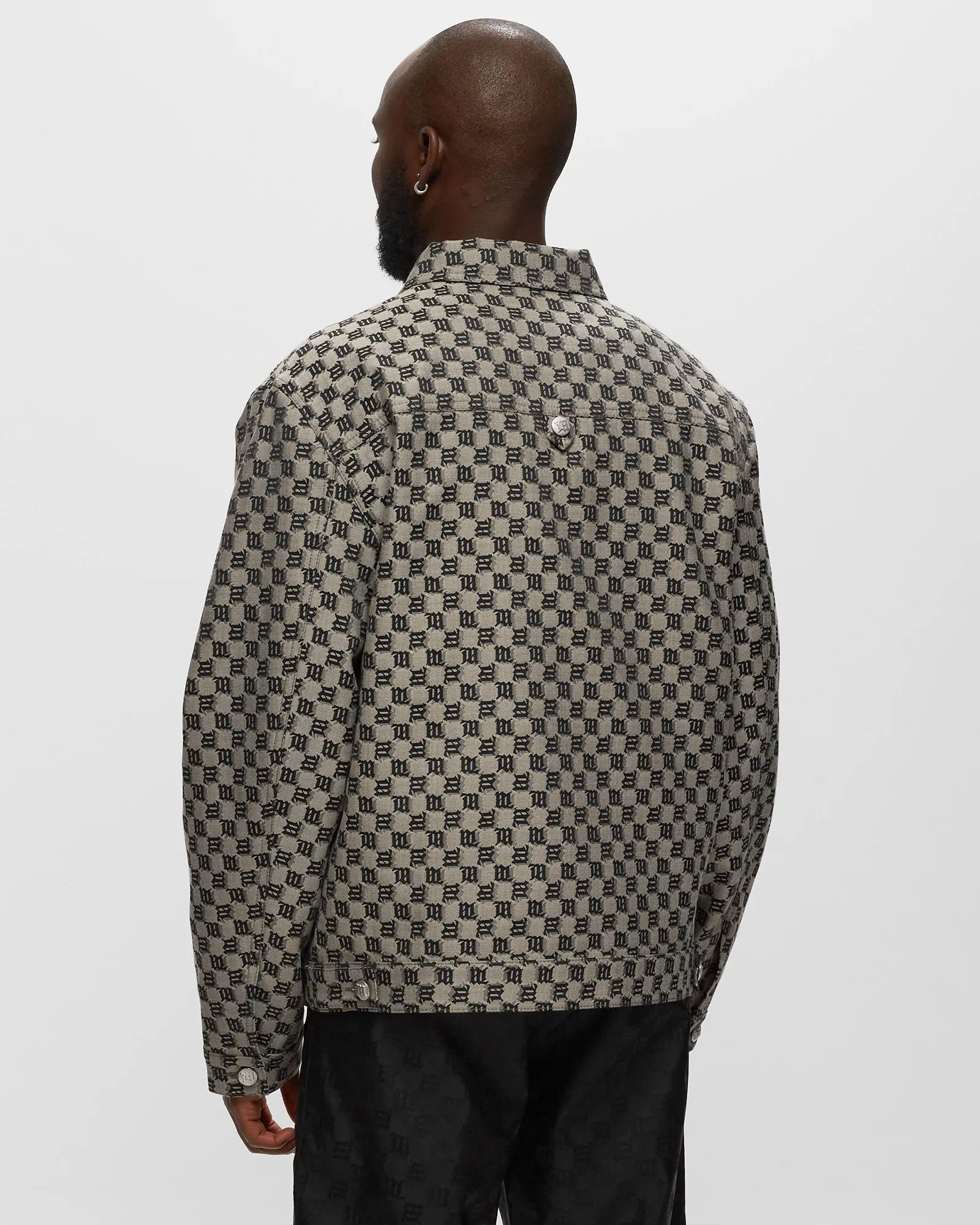 MISBHV JACQUARD CANVAS MONOGRAM TRUCKER JACKET