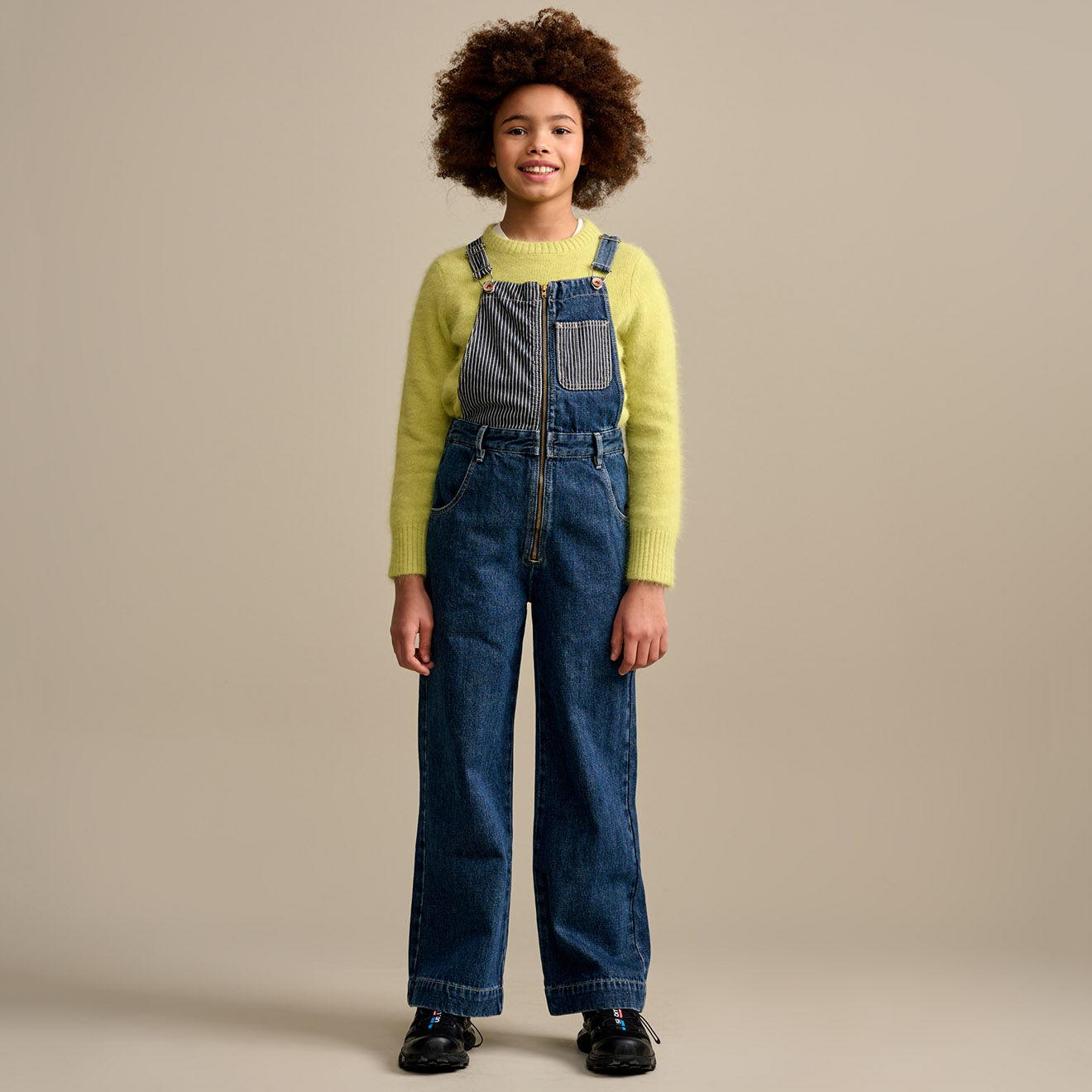 Bellerose Salopette en jean Peppin bleu stone