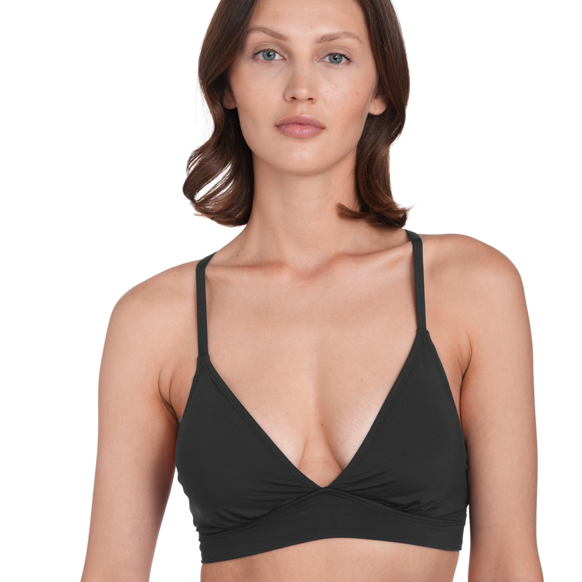 Gina Benotti Damen Bikinioberteil mit Biesen schwarz