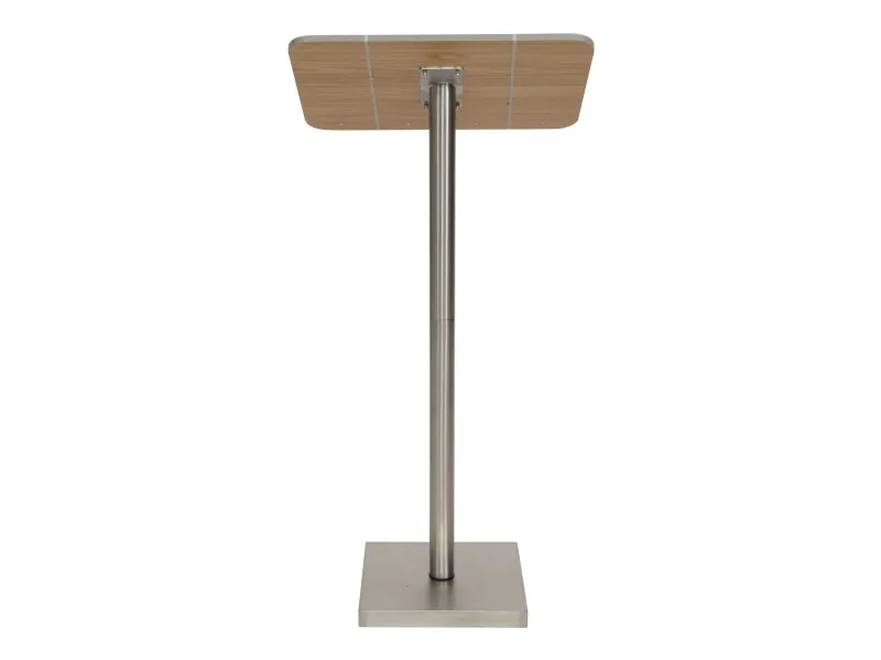 Securit® MENU STAND i rustfrit stål og teak