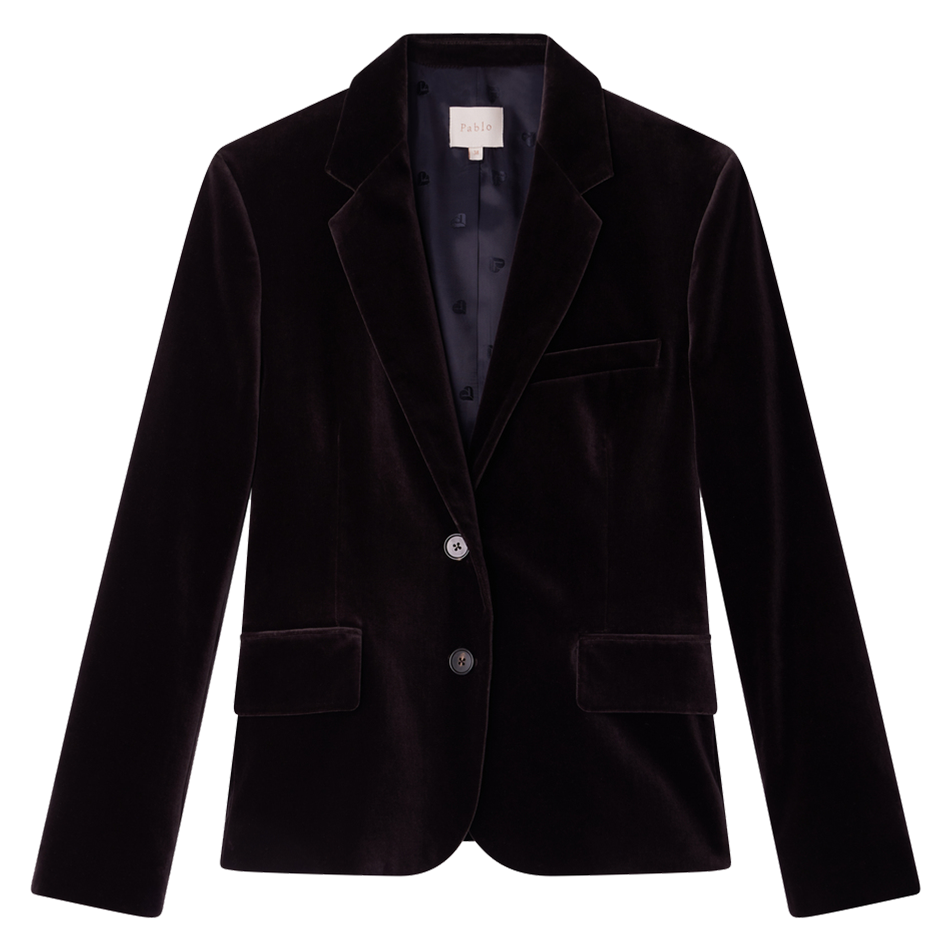 MEGANE - Veste courte en velours de coton| Marron
