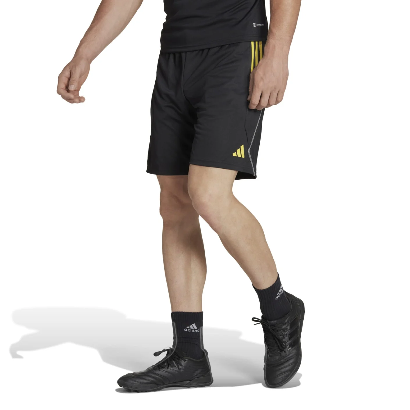 Adidas Tiro 23 Competition Trainingsbroekje Zwart Geel Grijs