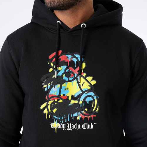 Sweat Capuche Primary Bombing Front Noir