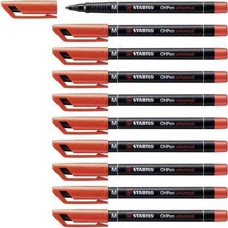Folienstift - STABILO OHPen universal - permanent medium - 10er Pack - rot