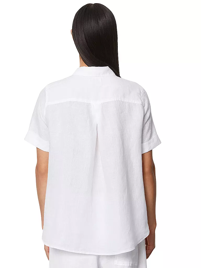 MARC O'POLO Leinenbluse weiss