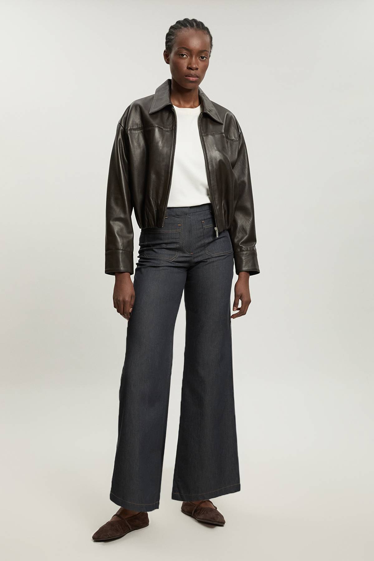 KarenMillen Pantalon Droit En Denim Tailleur