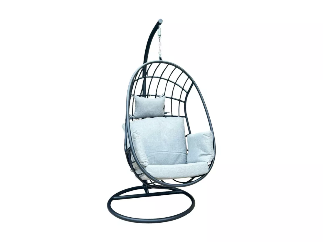 Fauteuil suspendu design en aluminium noir OSLO