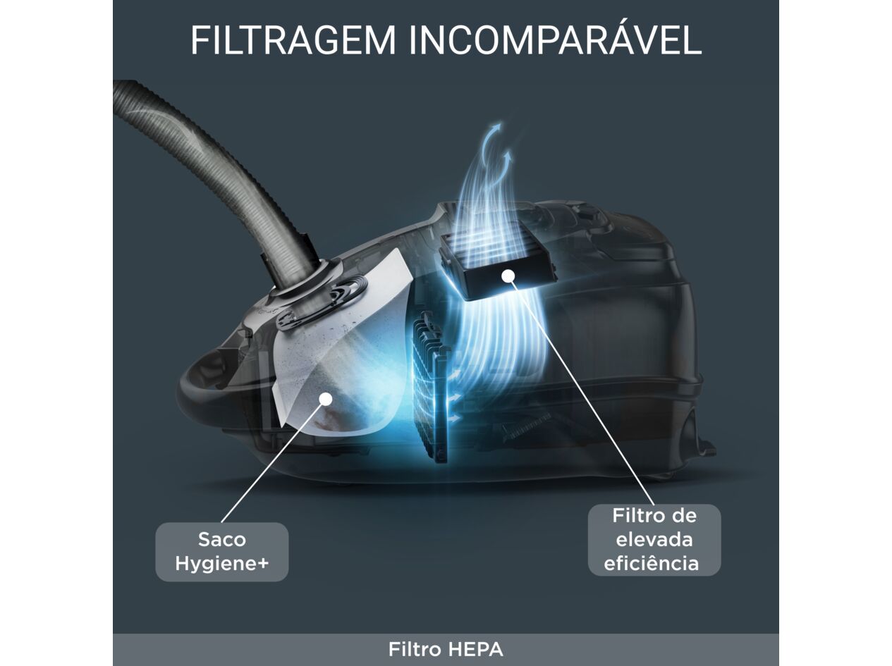 ASPIRADOR COM SACO ROWENTA RO7487EA SILENCE FORCE EFFITECH