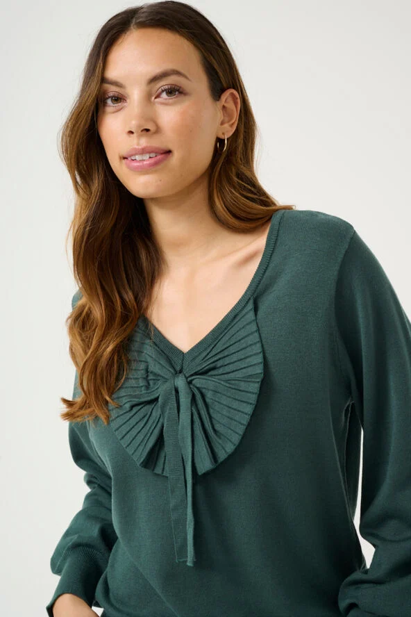 Cream CRVillea Knit Pullover Ponderosa pine