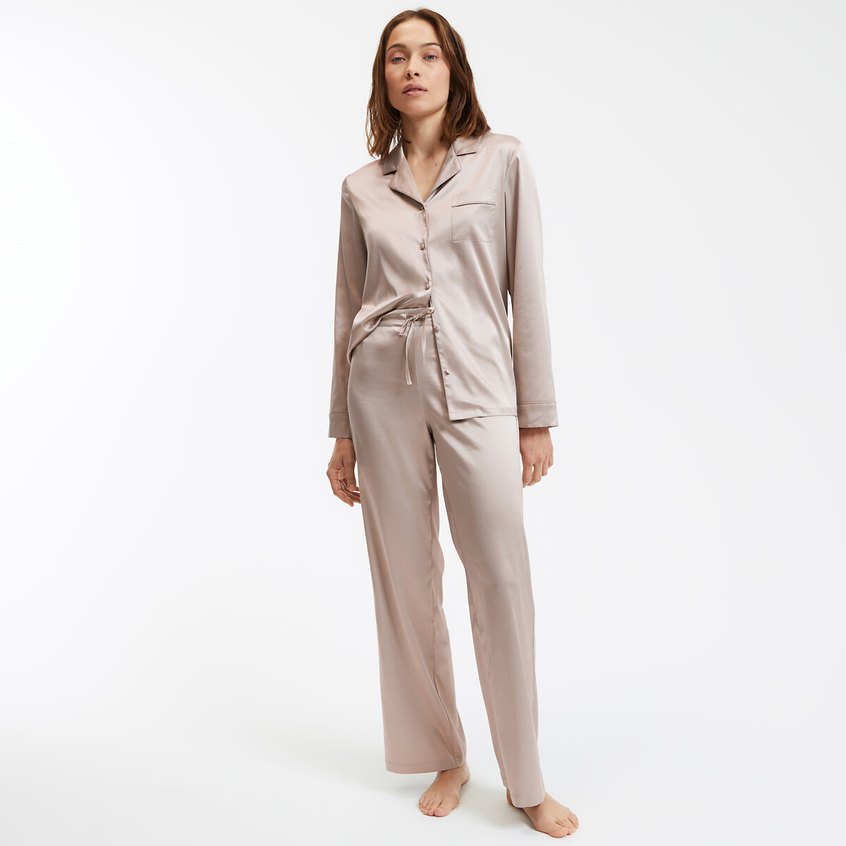 COLEÇÃO LA REDOUTE<br>Pijama de sábado com mangas compridas