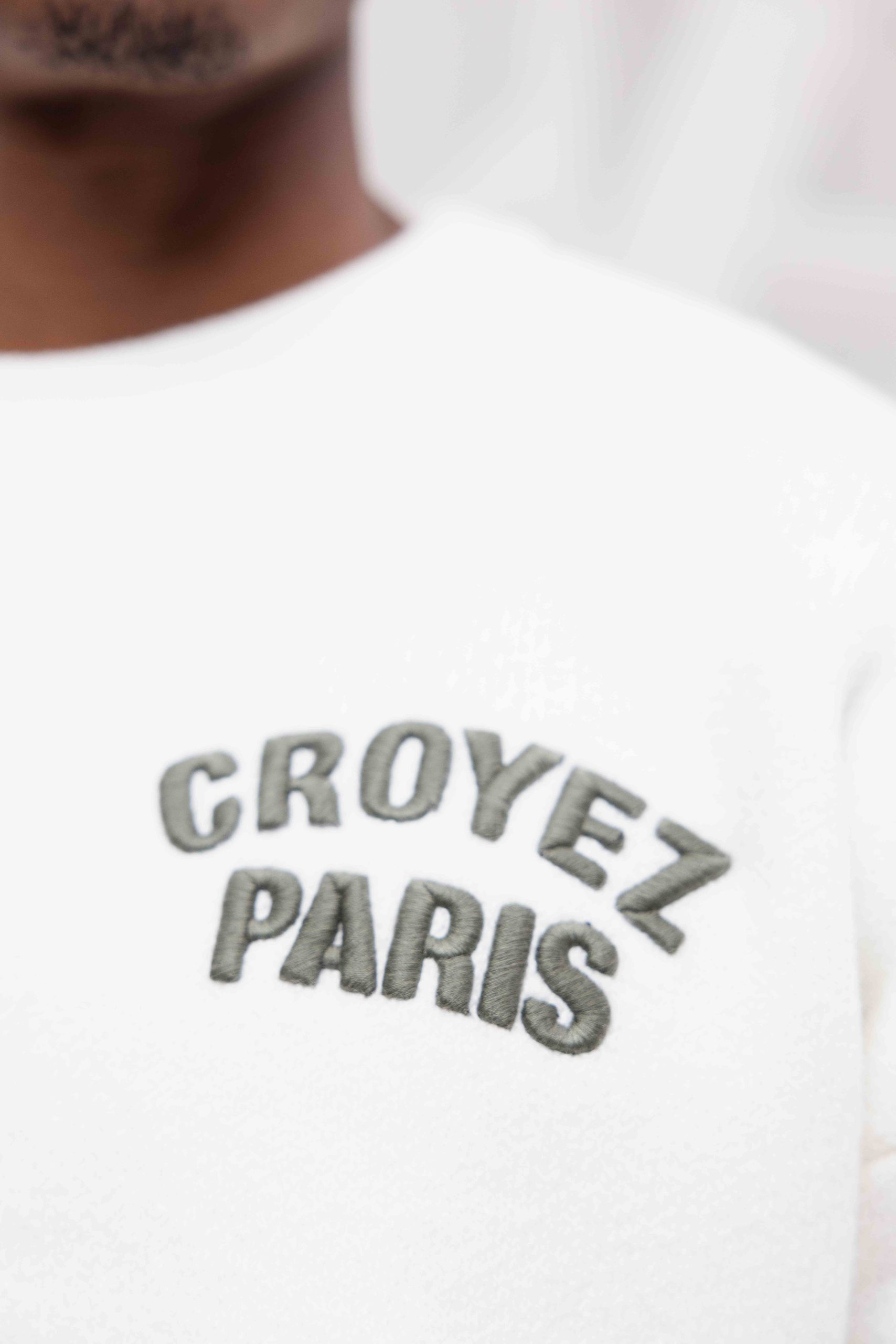 Croyez Paris Knit Sweater Heren Gebroken Wit