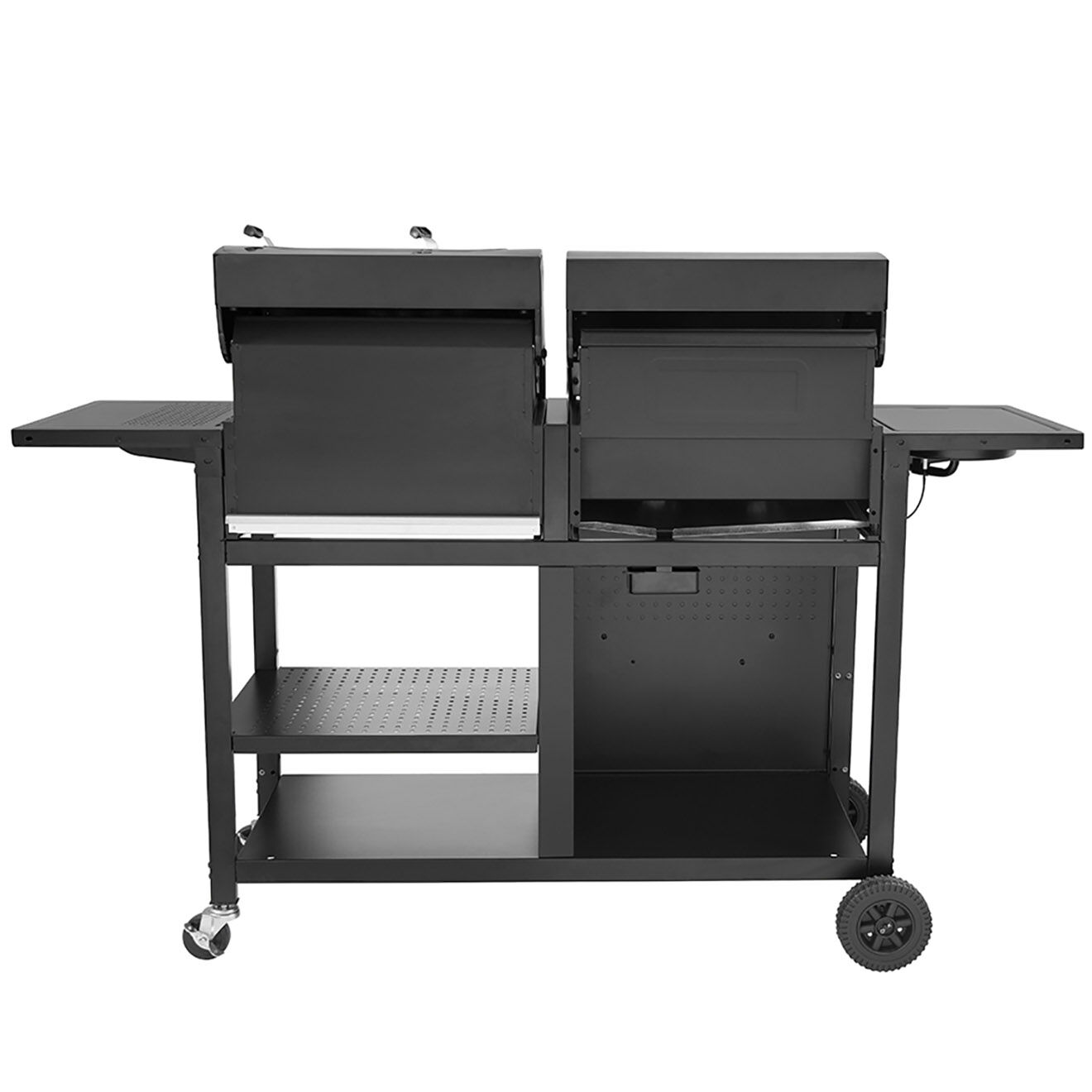 Livoo Barbecue 2-en-1 charbon et gaz noir - 109x61x51 cm
